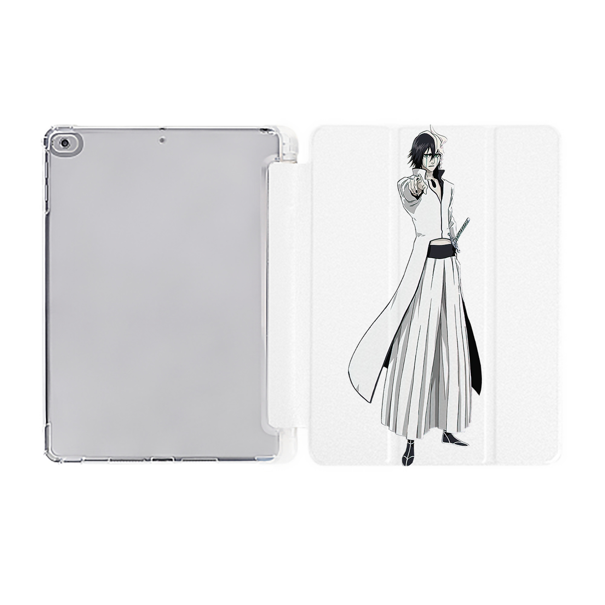 （画像用） ブリーチ ウルキオラ·シファー BLEACH Ulquiorra cifer IPad ケース ペン収納付き 三つ折りスタンド PUレザー×シリコン 対応機種9.5/10.5/10.9インチ